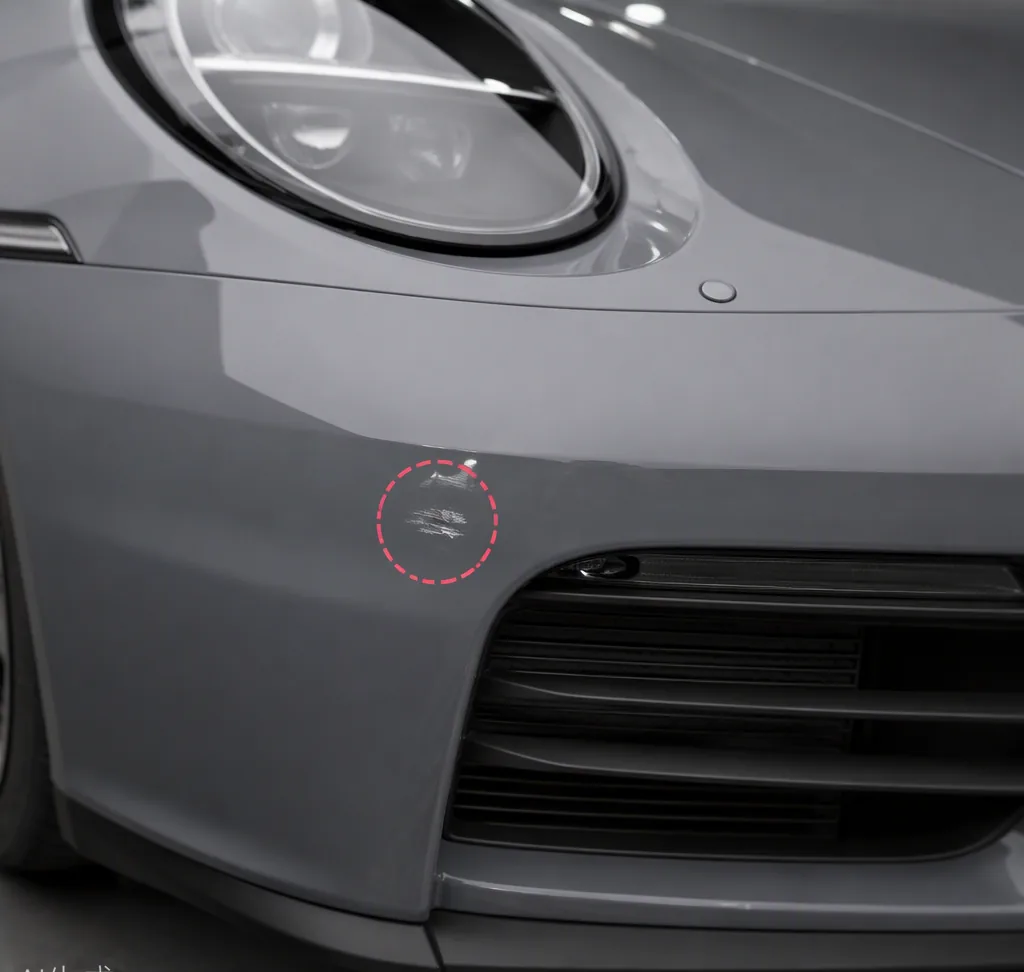 Front bumper scuff